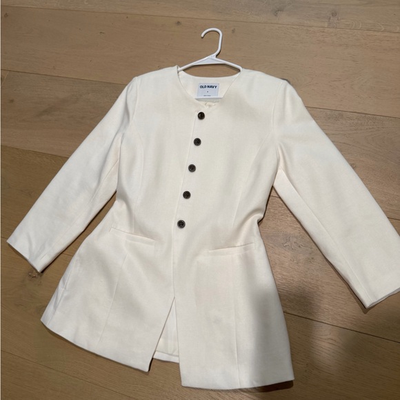 Old Navy Jackets & Blazers - Old Navy Cream Button-Front Blazer